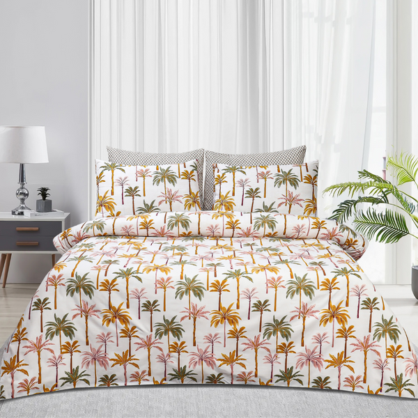 Pure Cotton Bed Sheet - Tropical Trees