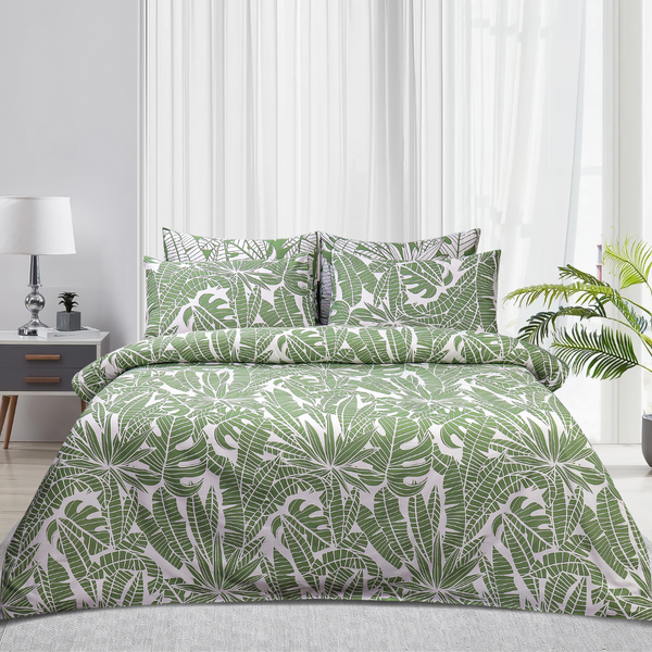 Pure Cotton Bed Sheet - Palm Green