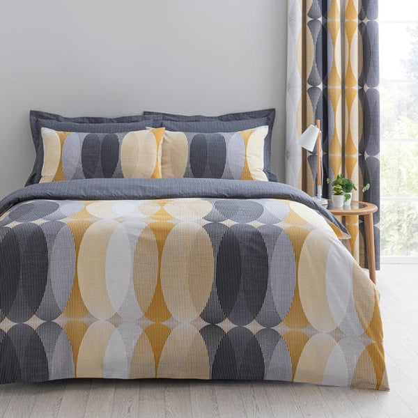 Pure Cotton Bed Sheet Set - Ochre Grey