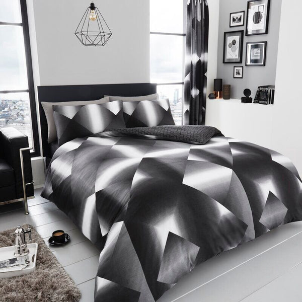 Pure Cotton Bed Sheet Set - 3D Triangles