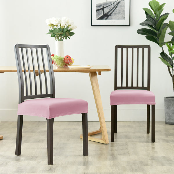 Dining Chair Velvet Seat Covers - Pink
