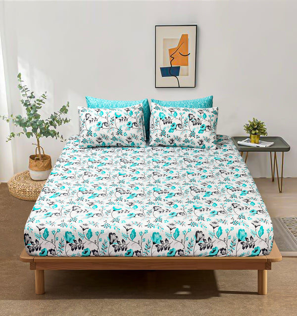 Pure Cotton Bed Sheet Set - Branches