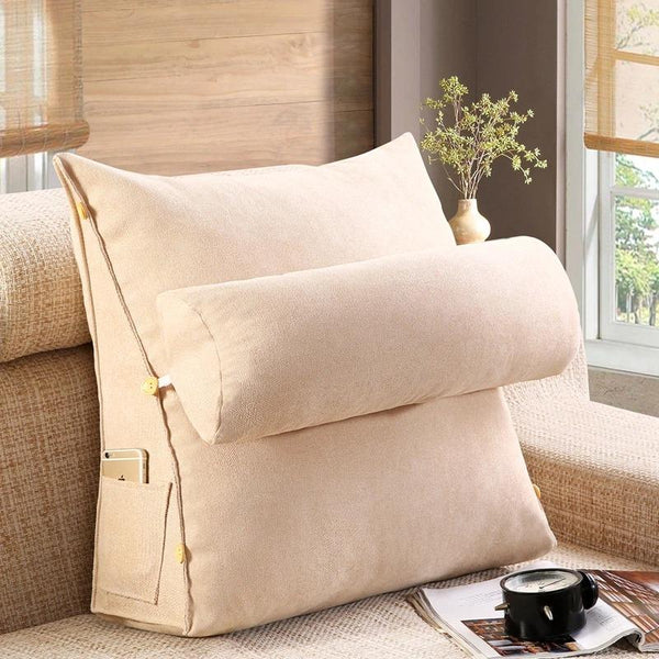Adjustable Back Rest Lumber Cushion - Off White