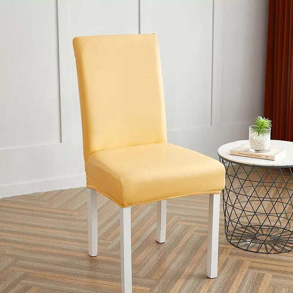 Waterproof PU Leather Dining Chair Covers - Egg White